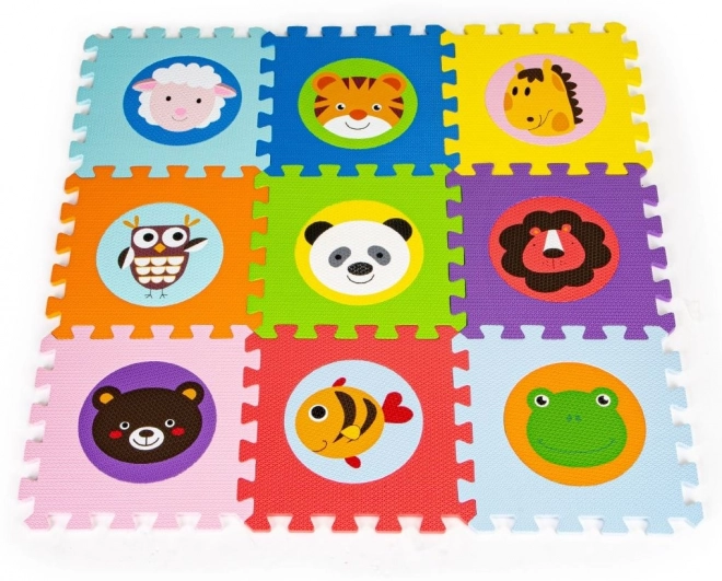 ECOTOYS Pěnové puzzle Zvířecí hlavičky (29x29)