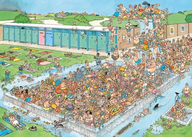 Puzzle Hromada v bazénu 1000 dílků od Jana van Haasterena