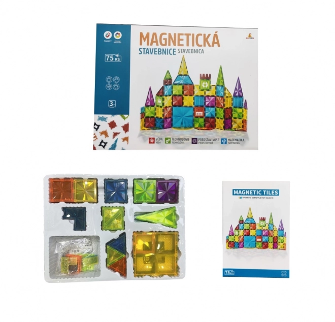 Magnetická stavebnice pro děti - 75 dílků
