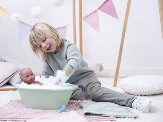 Llorens New Born Holčička - Realistická Panenka Miminko s Celovinylovým Tělem 35 cm