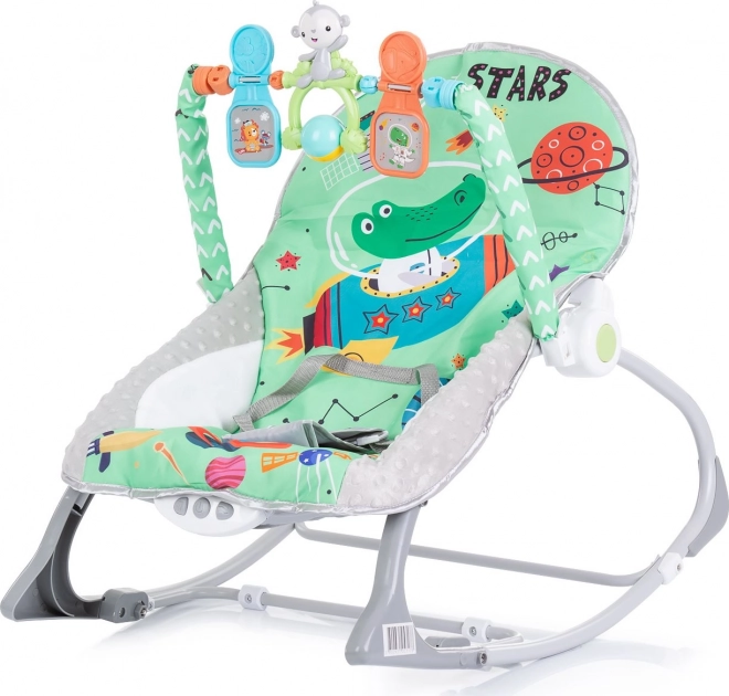CHIPOLINO Kojenecké lehátko vibrující 2v1 Baby Spa Green