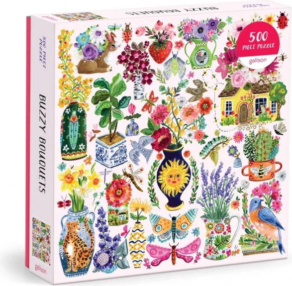 Galison puzzle Květiny plné života 500 dílků