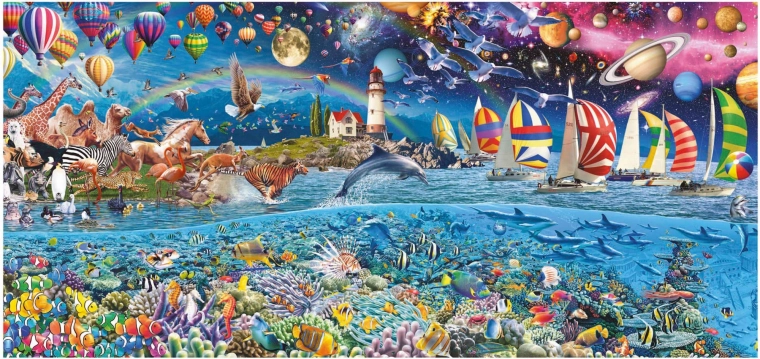 Panoramatické puzzle Život 3000 dílků