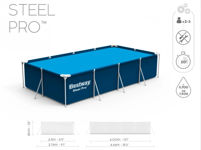 Rodinný bazén Bestway 400x211x81cm