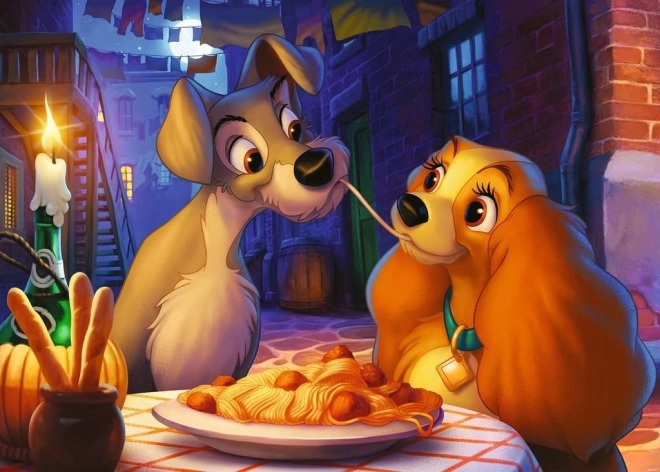Puzzle Lady a Tramp 1000 dílků RAVENSBURGER