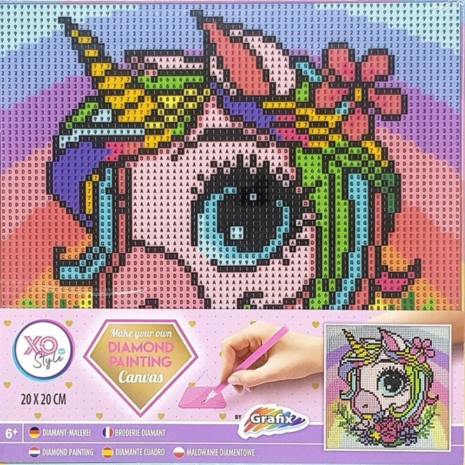 Malování pomocí kamínků Diamond na plátně 20x20 cm