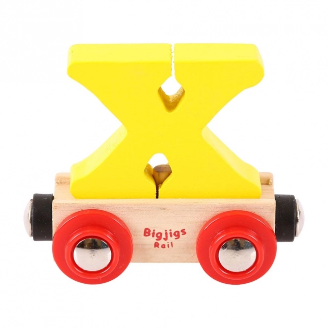 Dřevěný vagónek s písmenem X - Bigjigs Rail