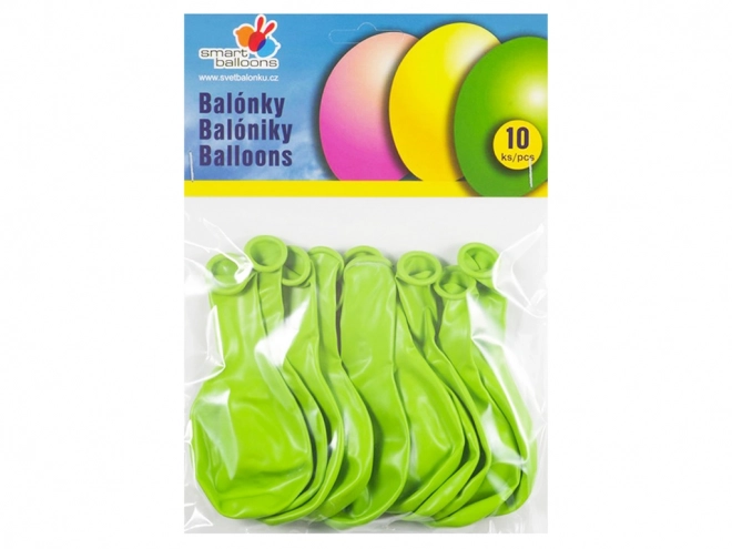 Světle zelené nafukovací balónky