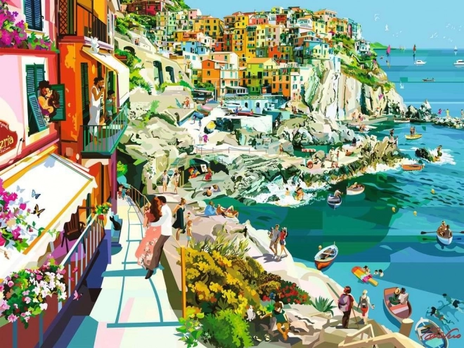 Romantická puzzle Cinque Terre