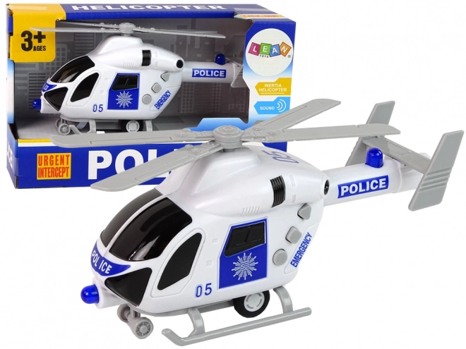 Policejní vrtulník Bílé zvukové světlo Vrtule