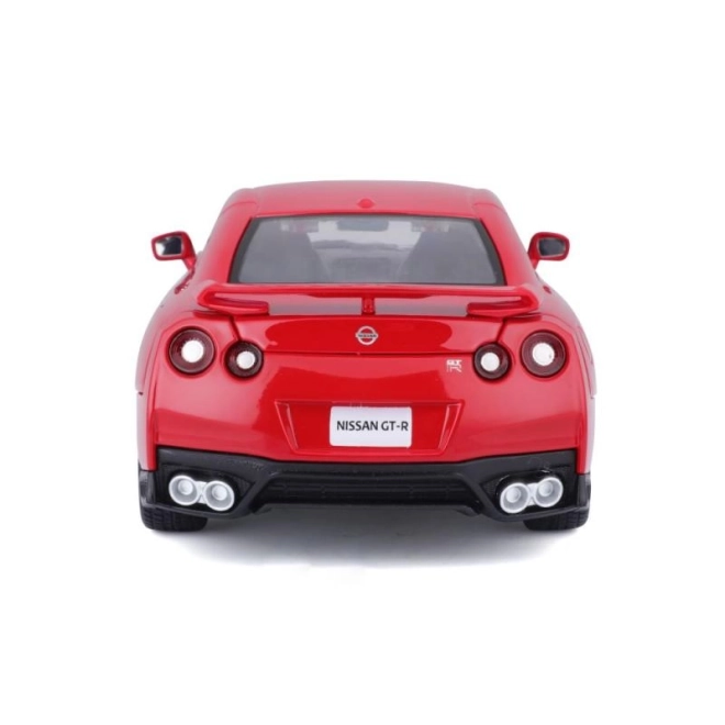 Nissan GT-R Bburago 1:24 metallic bílá – Červený