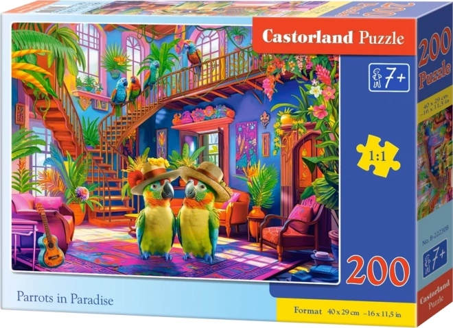 Puzzle 200 papoušků v ráji