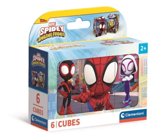 CLEMENTONI Obrázkové kostky Spidey a jeho úžasní přátelé, 6 kostek