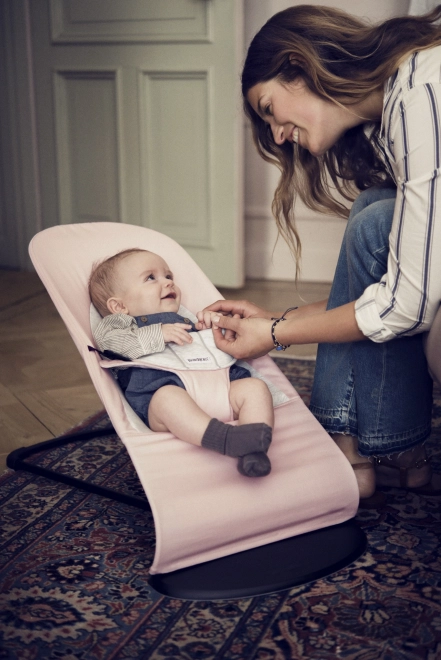 BABYBJORN - Lehátko BALANCE SOFT COTTON/JERSEY - růžová/šedá – Růžová/šedá