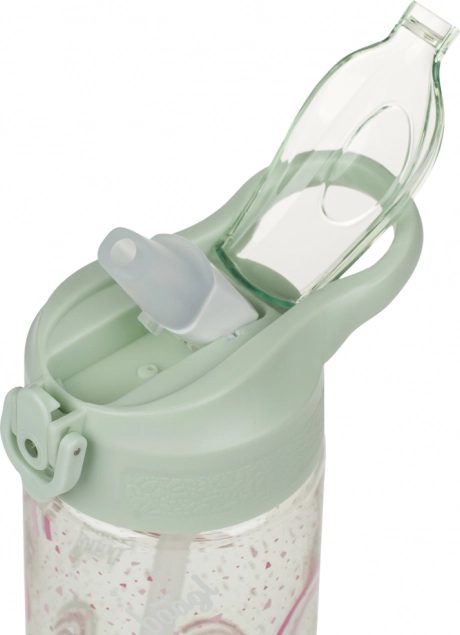 Tritanová láhev na pití s brčkem Duha 500 ml