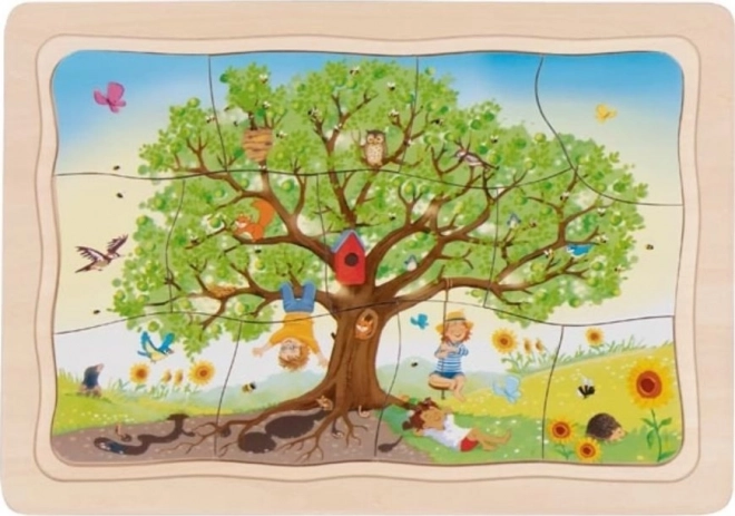 GOKI Vícevrstvé puzzle Jabloň v ročních obdobích
