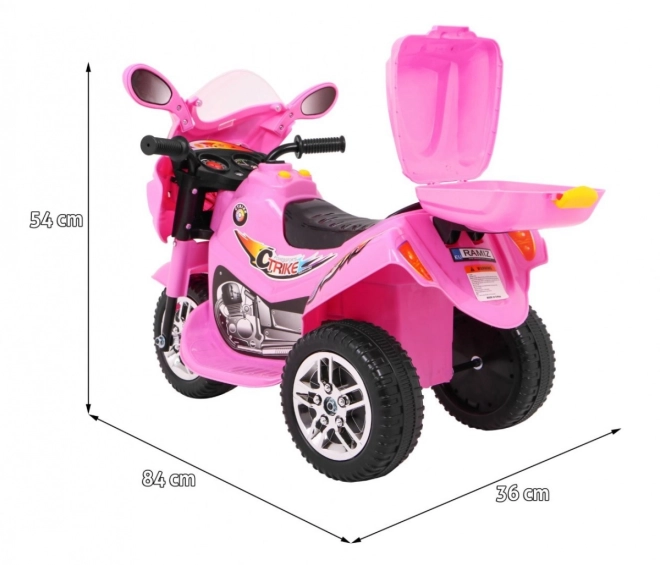 Tricicletă BJX-088 motocicletă electrică + sunete + lumini – Růžová