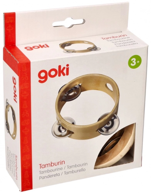 Tamburína Goki s 3 činelky bez membrány