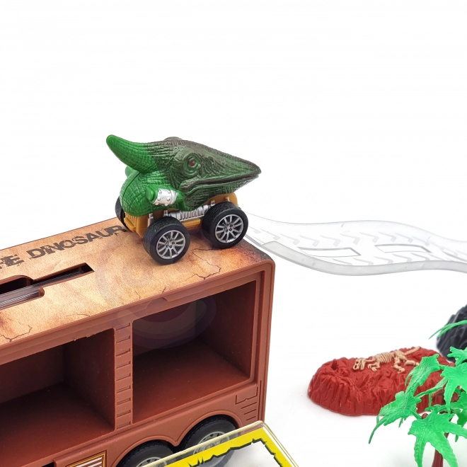 Dinosauří náklaďák s odpalovačem a autíčky