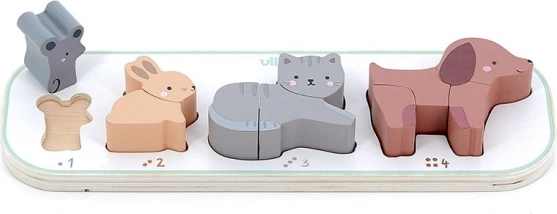 Vkládací puzzle Učím se počítat zvířátka Vilac Sarah Betz