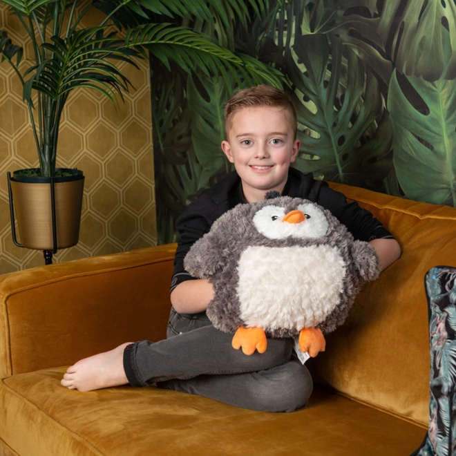 Hřejivý plyšový polštář Tučňák 3 v 1 od Cozy Noxxiez