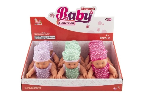 Miminko panenka voňavé pevné tělo plast 18cm 3 barvy 9ks v boxu