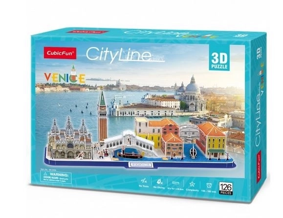 3D puzzle panorama Benátky - 126 dílků