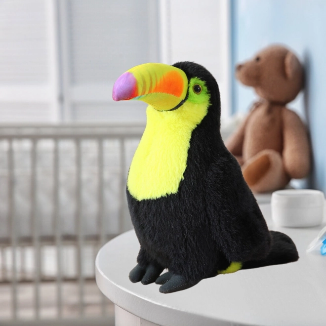 Plyšový tukan maskot žlutý 35 cm