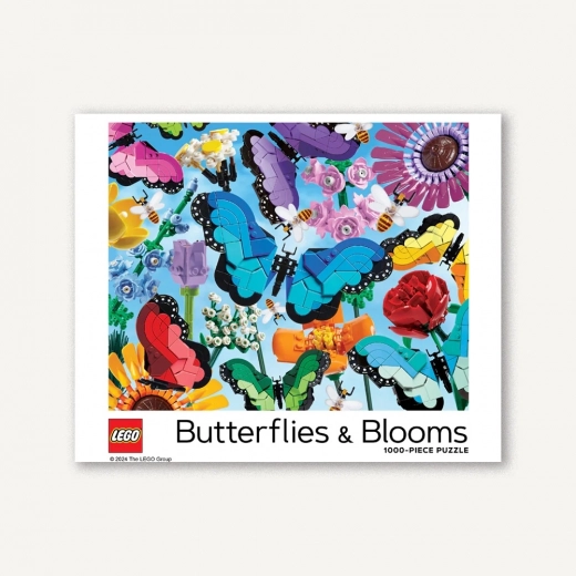 chronicle books puzzle lego motýli a květiny 1000 dílků