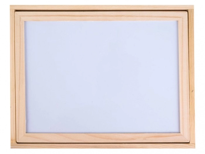 Dřevěná magnetická a křídová tabule s příslušenstvím