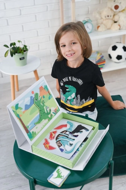 Magnetické dinosauří puzzle