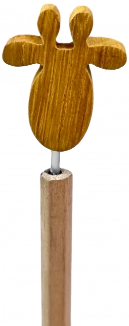 Dřevěná tužka s hlavou žirafy