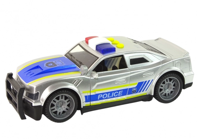 Policejní auto 1:14 Světla Zvuk Stříbrná
