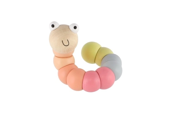 Kloubová dřevěná housenka 16 cm