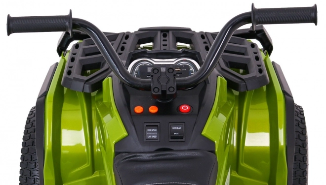 Dětská bateriová čtyřkolka ATV Air Quad Green + nafukovací kola + rádio MP3 + pomalý start