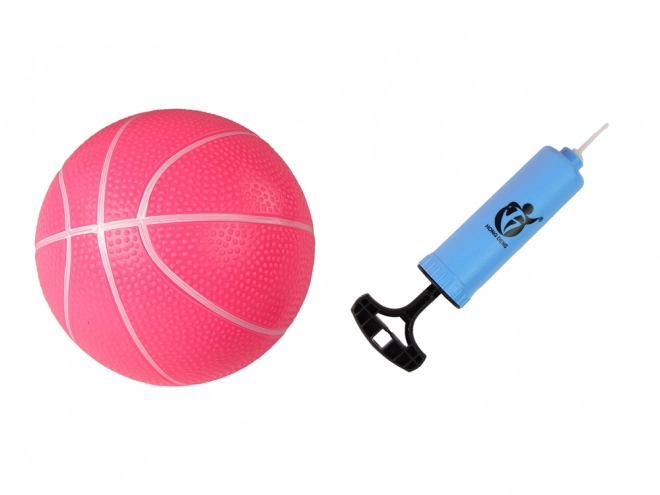 Růžová basketbalová sada pro děti 170 cm