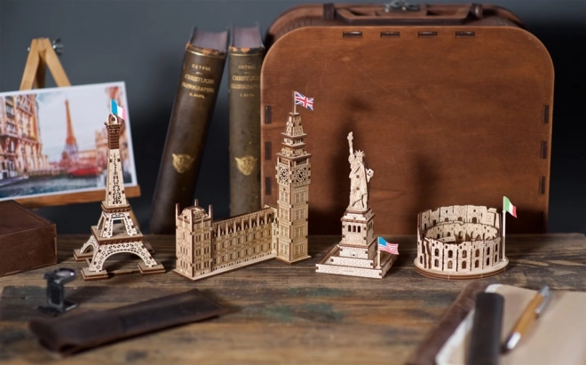 Ugears 3D dřevěné puzzle Eiffelova věž
