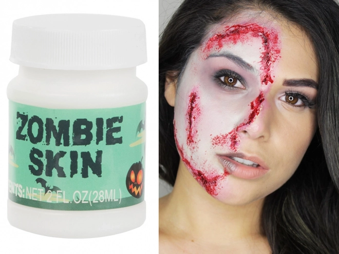 Zombie pleť make-up pro Halloween