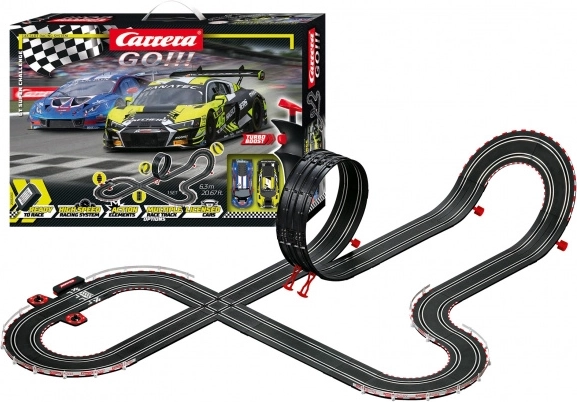 autodráha carrera go gt super challenge 6,3 m s audi r8 lms a lamborghini huracán