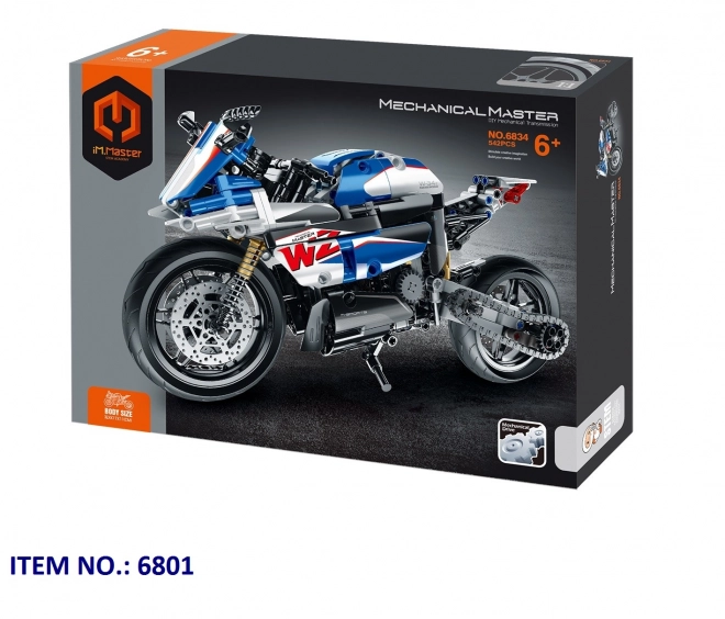 Stavebnice motorka modrá