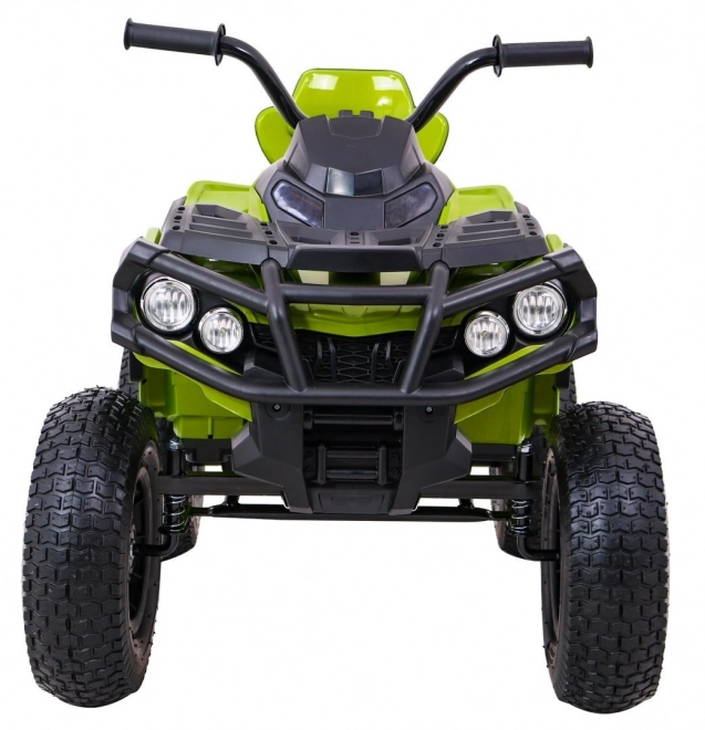 Dětská bateriová čtyřkolka ATV Air Quad Green + nafukovací kola + rádio MP3 + pomalý start