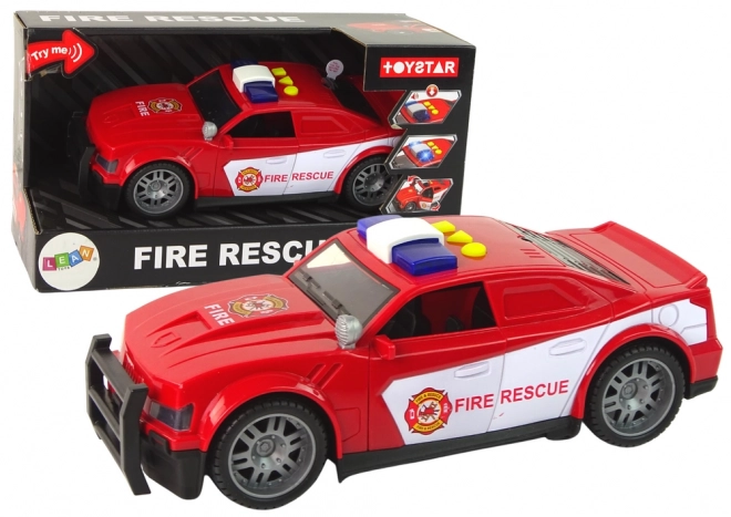Dětské hasičské auto 1:14 se světly a zvuky – červené TOYSTAR