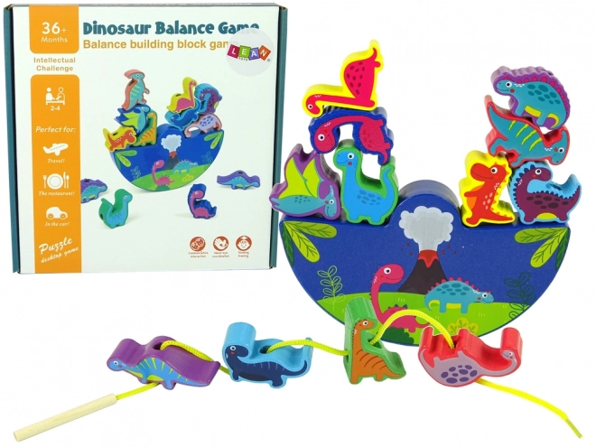Dřevěná hra Dinosaur Balance Game Dinosaur Arcade Game