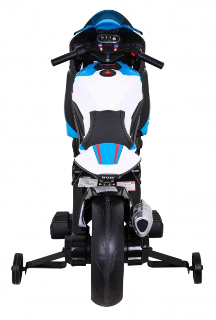 Dětská bateriová motorka BMW HP4 Modrá + pomocná kolečka + pomalý start + EVA + MP3 LED