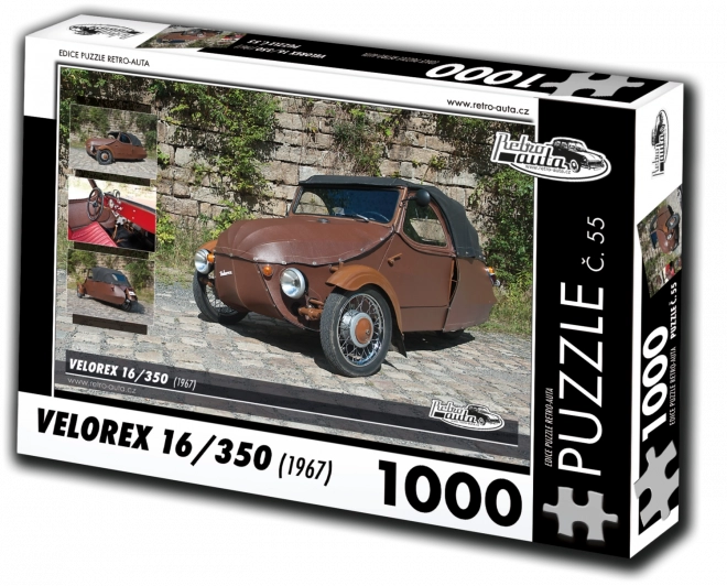 RETRO-AUTA Puzzle č. 55 Velorex 16,350 (1967) 1000 dílků