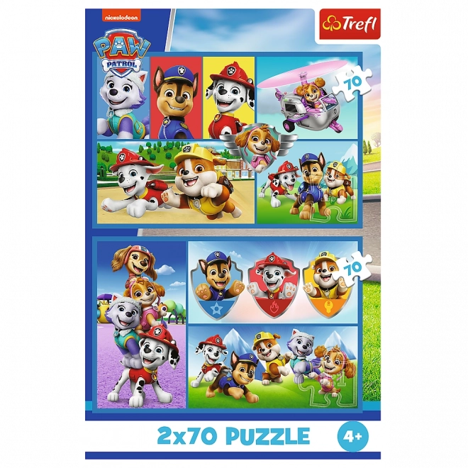 Puzzle Pravidla Tlapková Patrola 2v1 2x70 dílků