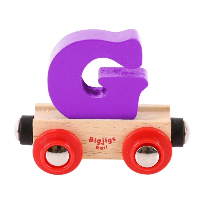 Bigjigs Rail dřevěný vagónek - písmeno G
