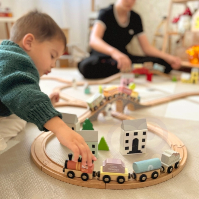 Tooky Toy dřevěné magnetické vlakové vagóny