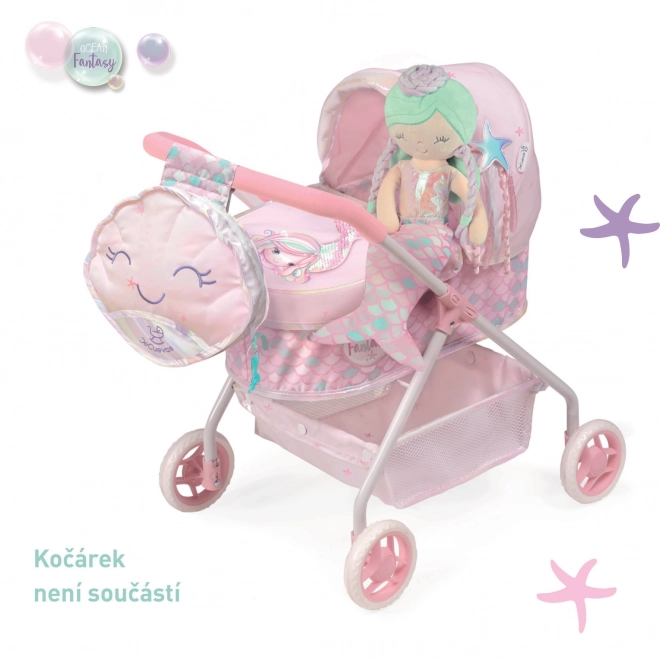 Plyšová panenka Ocean Fantasy - 36 cm s kolébkou