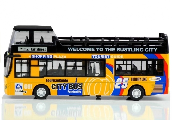 Turistický dvoupatrový autobus 1:32 Otevírání dveří Zelená barva